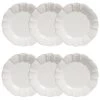 Maisons Du Monde Vaisselle De Noël Assiette à Dessert En Faïence Blanche - Lot De 6