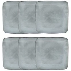 Maisons Du Monde Vaisselle De Noël Assiette à Dessert En Faïence Grise - Lot De 6