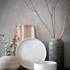 Maisons Du Monde Assiettes à Dessert Assiette à Dessert En Grès Blanc - Lot De 6 -Assiettes Soldes Magasin assiette a dessert en gres blanc 1000 13 7 208246 2