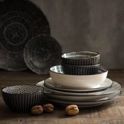 Maisons Du Monde Vaisselle De Noël Assiette à Dessert En Grès Blanc Motifs à Pois - Lot De 6 -Assiettes Soldes Magasin assiette a dessert en gres blanc motifs a pois 1000 3 1 173267 2