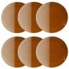 Maisons Du Monde Assiettes à Dessert Assiette à Dessert En Grès Caramel Et Crème - Lot De 6