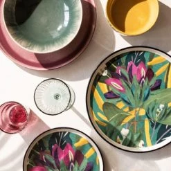 Maisons Du Monde Assiettes à Dessert Assiette à Dessert En Grès Ivoire Motif Végétal Multicolore - Lot De 6 -Assiettes Soldes Magasin assiette a dessert en gres ivoire motif vegetal multicolore 1000 9 27 224953 2