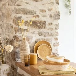 Maisons Du Monde Assiettes à Dessert Assiette à Dessert En Grès Jaune - Lot De 4 -Assiettes Soldes Magasin assiette a dessert en gres jaune 1000 13 26 212037 8