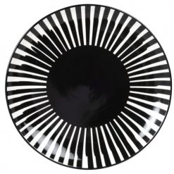 Maisons Du Monde Assiettes à Dessert Assiette à Dessert En Grès Noir Et Blanc - Lot De 6