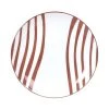 Maisons Du Monde Assiettes à Dessert Assiette à Dessert En Porcelaine à Rayures Marron - Lot De 6