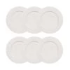 Maisons Du Monde Vaisselle De Noël Assiette à Dessert En Porcelaine Blanche - Lot De 6