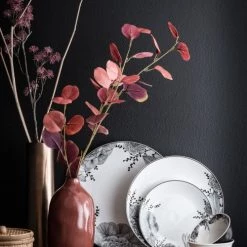 Maisons Du Monde Vaisselle De Noël Assiette à Dessert En Porcelaine Blanche Motif Floral - Lot De 6 -Assiettes Soldes Magasin assiette a dessert en porcelaine blanche motif floral 1000 10 19 195425 2