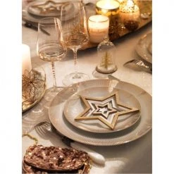 Maisons Du Monde Vaisselle De Noël Assiette à Dessert En Porcelaine D 19 Cm - Lot De 6 -Assiettes Soldes Magasin assiette a dessert en porcelaine d 19 cm 1000 4 14 163850 5