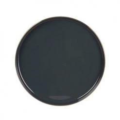 Maisons Du Monde Assiettes à Dessert Assiette à Dessert En Porcelaine Grise Et Dorée - Lot De 6