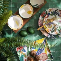 Maisons Du Monde Assiettes Assiette à Dessert En Porcelaine Multicolore Imprimée - Lot De 6 -Assiettes Soldes Magasin assiette a dessert en porcelaine multicolore imprimee 1000 9 22 205063 2