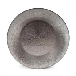 Maisons Du Monde Vaisselle De Noël Assiette à Dessert En Verre Gris D 22 Cm - Lot De 6