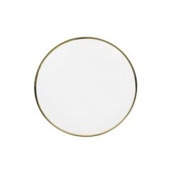 Lo De Manuela Assiettes De Présentation Assiette à Pain Porcelaine De Limoges Blanche- Bord Doré 15 Cm