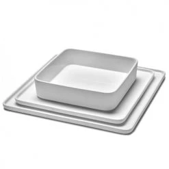 Serax Assiettes Plates Assiette Carrée En Porcelaine Blanche 28x28cm -Assiettes Soldes Magasin assiette carree en porcelaine blanche 28x28cm 2
