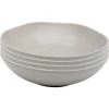 Kare Design Assiettes Creuses Assiette Creuse En Céramique Grise D21 - Lot De 4