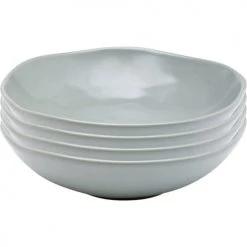 Kare Design Assiettes Creuses Assiette Creuse En Céramique Sauge D21 - Lot De 4