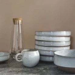 Maisons Du Monde Assiettes Creuses Assiette Creuse En Faïence Grise - Lot De 6 -Assiettes Soldes Magasin assiette creuse en faience grise 1000 5 28 201625 4