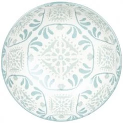 Maisons Du Monde Assiettes Creuses Assiette Creuse En Grès Blanc à Motifs Bleus Et Gris - Lot De 4 -Assiettes Soldes Magasin assiette creuse en gres blanc a motifs bleus et gris 1000 13 19 212768 2