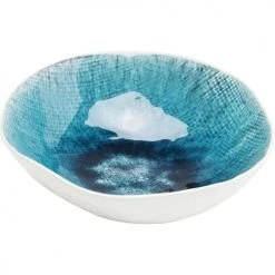 Kare Design Assiettes Creuses Assiette Creuse En Grès Bleu Et Blanc D17 - Lot De 4 -Assiettes Soldes Magasin assiette creuse en gres bleu et blanc d17 lot de 4 3