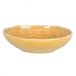 Maisons Du Monde Assiettes Creuses Assiette Creuse En Grès Jaune - Lot De 4