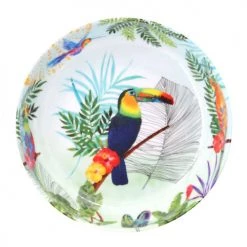 Les Jardins De La Comtesse Assiettes Creuses Assiette Creuse En Mélamine Pure 20 Cm Imprimé De Toucans -Assiettes Soldes Magasin assiette creuse en melamine pure 20 cm imprime de toucans 2