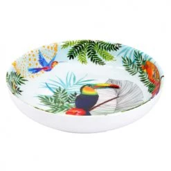 Les Jardins De La Comtesse Assiettes Creuses Assiette Creuse En Mélamine Pure 20 Cm Imprimé De Toucans