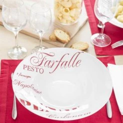 Maisons Du Monde Assiettes Creuses Assiette Creuse En Porcelaine Rouge D 30 Cm - Lot De 2 -Assiettes Soldes Magasin assiette creuse en porcelaine rouge d 30 cm 1000 7 29 115403 3