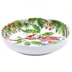 Les Jardins De La Comtesse Assiettes Creuses Assiette Creuse Mélamine Pure Décorée Par Des Singes De Bali 20 Cm