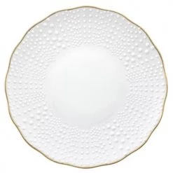 Medard De Noblat Assiettes De Présentation Assiette De Présentation En Porcelaine De Limoges Blanc/Or