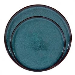 Sibo Homeconcept Assiettes à Dessert Assiette Dessert En Grés Artisanal Bleu 22 Cm - Lot De 6 -Assiettes Soldes Magasin assiette dessert en gres artisanal bleu 22 cm lot de 6 1