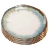 Kare Design Assiettes Plates Assiette En Céramique Blanche Et Bleue D26 - Lot De 4