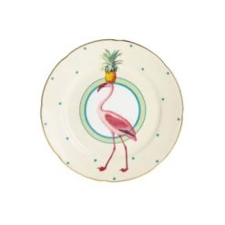 Yvonne Ellen Assiettes à Dessert Assiette En Porcelaine Caméléon D16cm -Assiettes Soldes Magasin assiette en porcelaine flamant rose d16cm 4