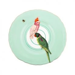 Yvonne Ellen Assiettes Plates Assiette En Porcelaine Perroquet D24cm