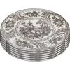 Kare Design Assiettes Plates Assiette Plate En Céramique Grise D27 - Lot De 6