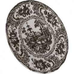 Kare Design Assiettes Plates Assiette Plate En Céramique Grise D27 - Lot De 6 -Assiettes Soldes Magasin assiette plate en ceramique grise d27 lot de 6 2