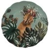 Maisons Du Monde Assiettes Plates Assiette Plate En Faïence Multicolore Motif Tropical Et Lynx - Lot De 6