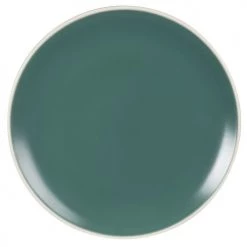 Maisons Du Monde Assiettes Plates Assiette Plate En Faïence Verte - Lot De 6