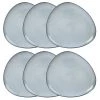 Maisons Du Monde Assiettes Plates Assiette Plate En Grès Gris - Lot De 6