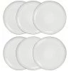 Maisons Du Monde Assiettes Plates Assiette Plate En Grès Gris Clair - Lot De 6