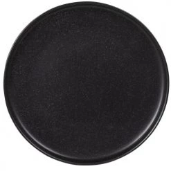 Maisons Du Monde Assiettes Plates Assiette Plate En Grès Noir - Lot De 6