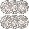 Maisons Du Monde Vaisselle De Noël Assiette Plate En Grès Noir Et Blanc Imprimé - Lot De 6