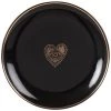 Maisons Du Monde Assiettes Plates Assiette Plate En Grès Noir Et Doré - Lot De 6