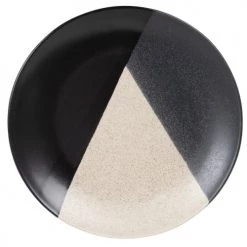 Maisons Du Monde Assiettes Plates Assiette Plate En Grès Tricolore - Lot De 4