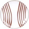 Maisons Du Monde Assiettes Plates Assiette Plate En Porcelaine à Rayures Marron - Lot De 6