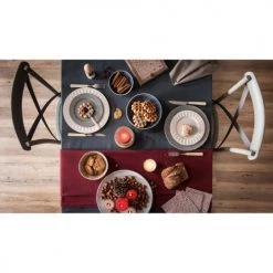 Maisons Du Monde Vaisselle De Noël Assiette Plate En Porcelaine Blanche - Lot De 6 -Assiettes Soldes Magasin assiette plate en porcelaine blanche 1000 16 29 174402 2