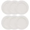 Maisons Du Monde Vaisselle De Noël Assiette Plate En Porcelaine Blanche - Lot De 6