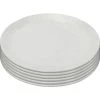 Kare Design Assiettes Plates Assiette Plate En Porcelaine Blanche D22 - Lot De 6