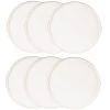 Maisons Du Monde Vaisselle De Noël Assiette Plate En Porcelaine Blanche Et Dorée - Lot De 6
