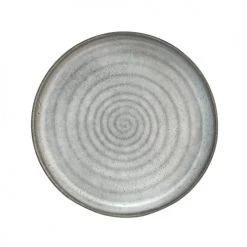 Sibo Homeconcept Assiettes Plates Assiette Plate En Porcelaine Gris 23 Cm - Lot De 3