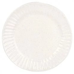 Maisons Du Monde Assiettes Plates Assiette Plate En Porcelaine Grise - Lot De 6