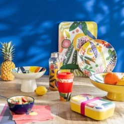 Maisons Du Monde Assiettes Assiette Plate En Porcelaine Multicolore Imprimée - Lot De 2 -Assiettes Soldes Magasin assiette plate en porcelaine multicolore imprimee 1000 8 21 205062 2